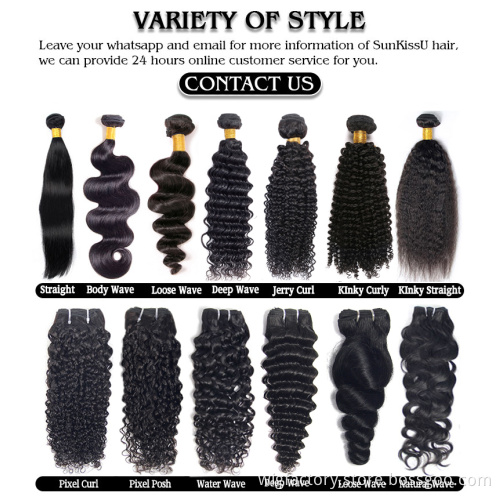 Virgin Human Hair Extension Mink Bundles,100% Human Hair Bundles with Closures ,Brazilian Hair Weave Unprocessed Bundle